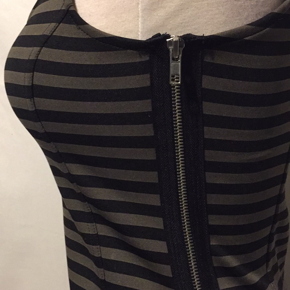 Central Park West Striped Side Zipper Dress - Picture 4 of 10